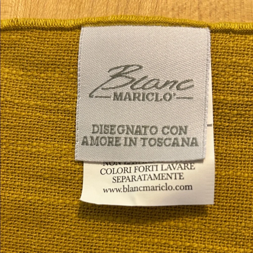 Blanc Mariclo’ Mustard/White Floral Pattern Placemats x4
